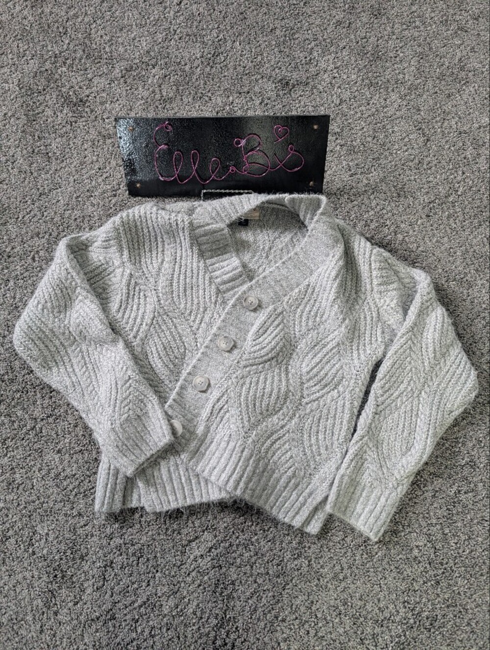 Used Condition Universal Thread  Sparkle Cable Knit Button Cardigan Xs